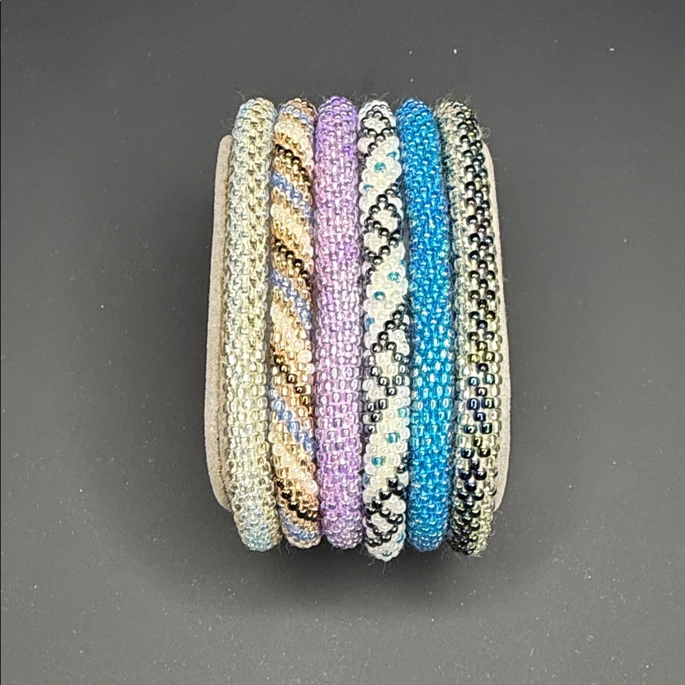 Sashka Co. Set of 6 Colorful Hand Beaded Bracelet Set